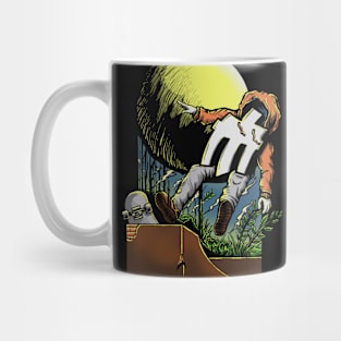 Skeleton Skateboar Moon Mug